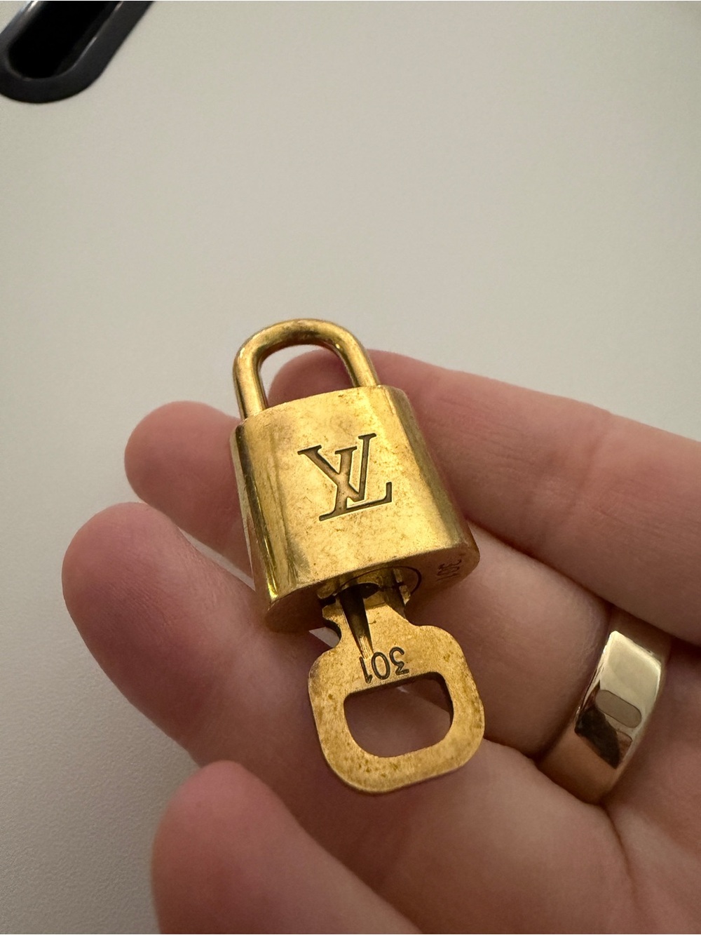 Louis Vuitton Gold Lock & Key #301